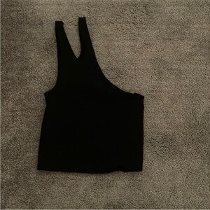 Zara One Shoulder Black Tank